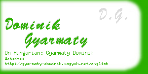 dominik gyarmaty business card